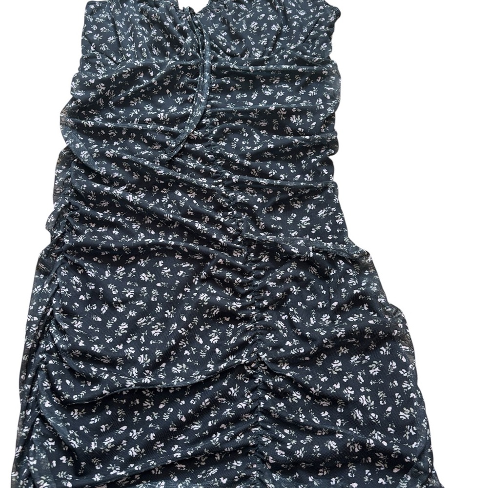 H&M Black and White Floral Mini Dress